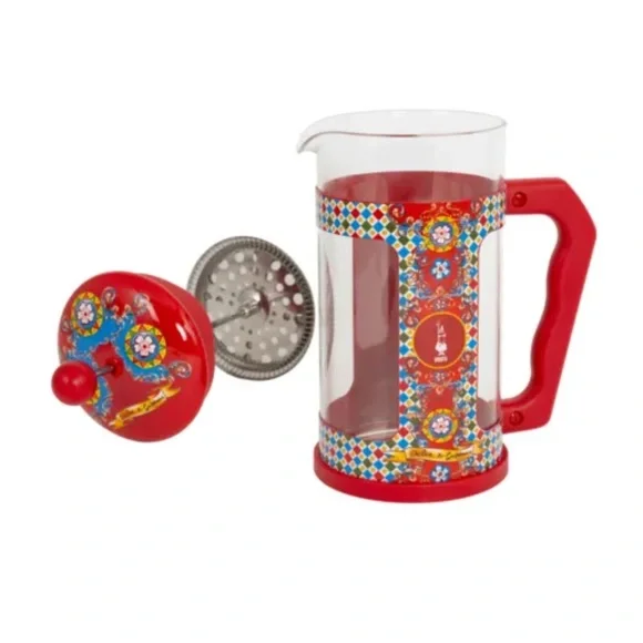 ❤️ NIB Bialetti Dolce & Gabbana French Coffee Press Carretto Sicilian Cart 1 L